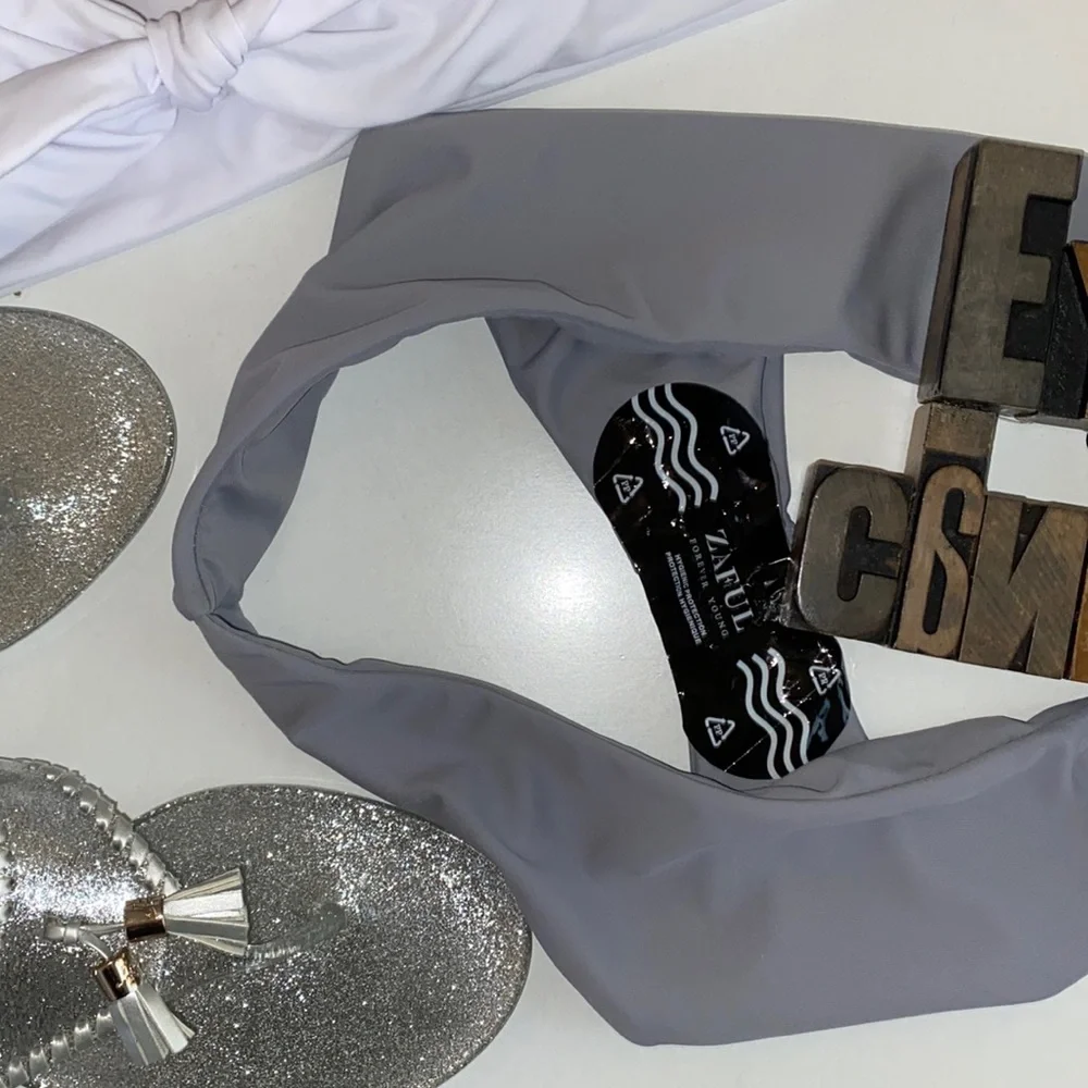 🆕🏊‍♀️ZAFUL Gray Bikini Swim Suit Bottom - Picture 4 of 8